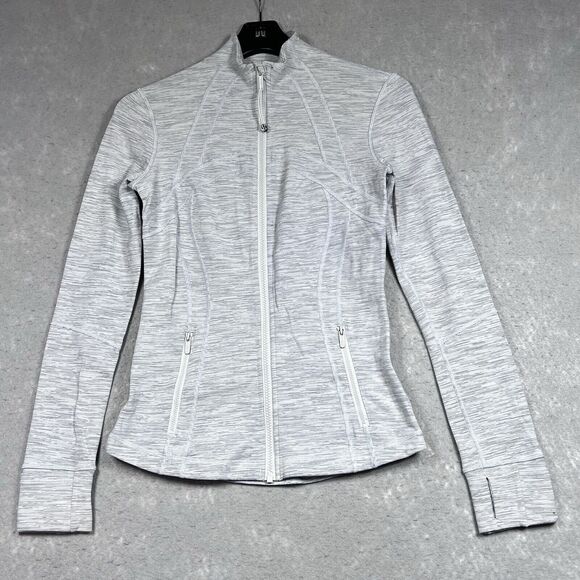 Lululemon Define Jacket Womens 6 Gray Pattern Active Athletic Zip Stretch Casual - Picture 1 of 13